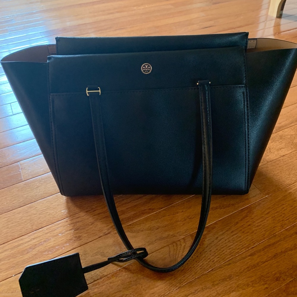 Tory Burch Black Parker Tote Small